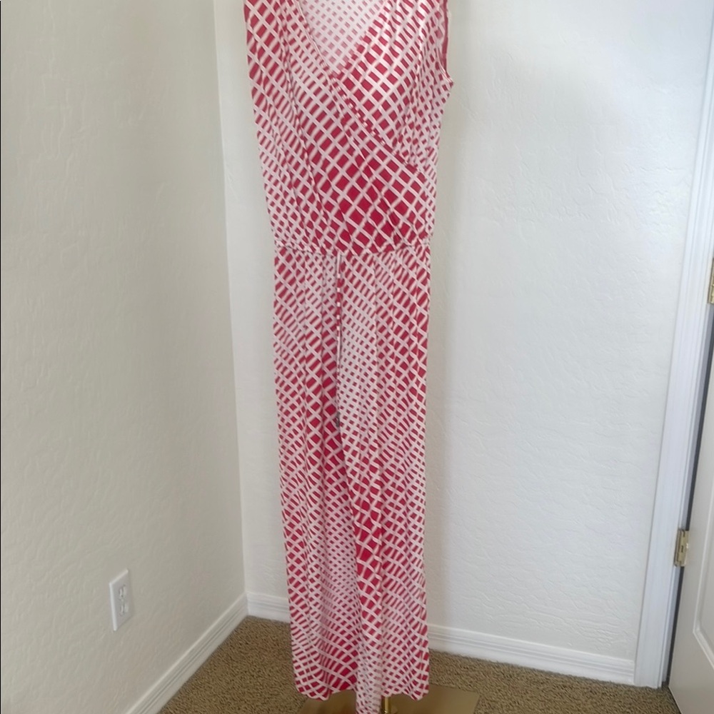 Red Geometric Jumpsuit